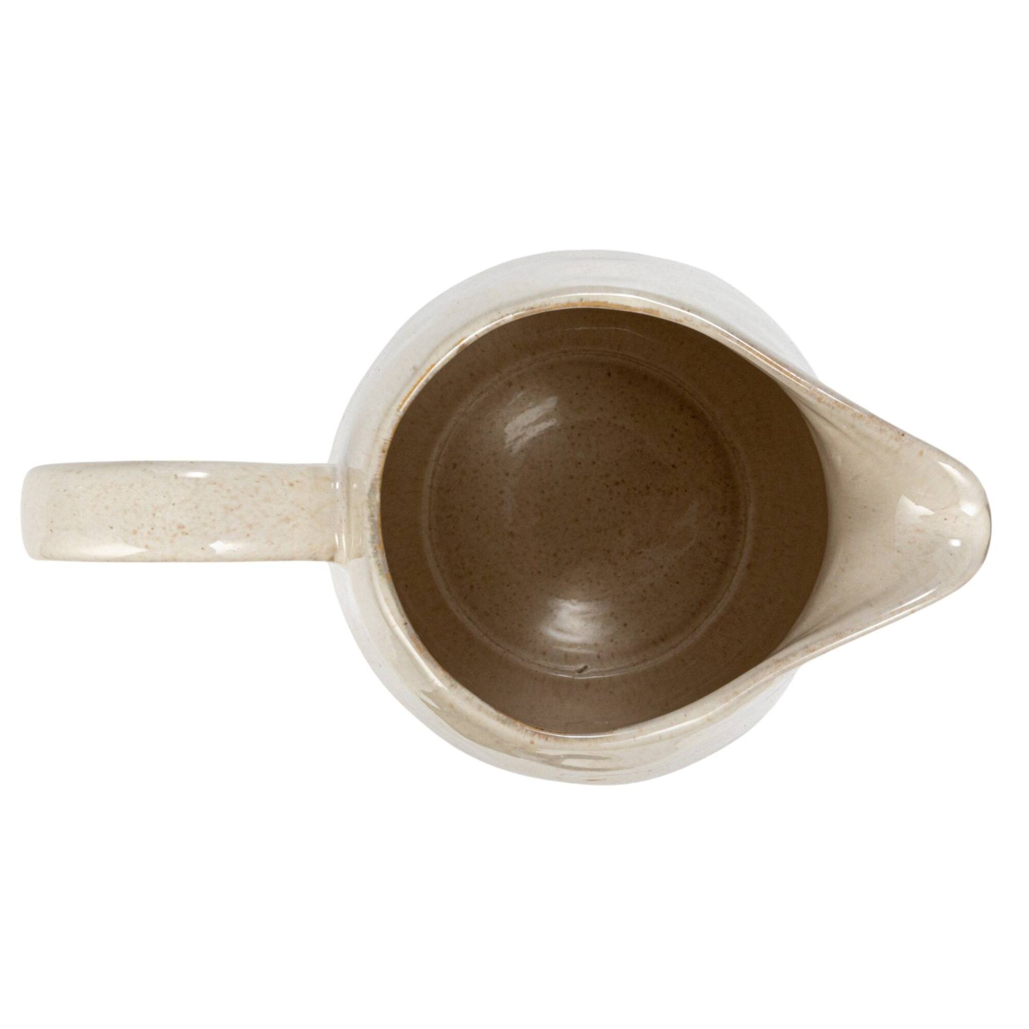 Hello Honey® 64oz. Cream Speckled Reactive Glaze Stoneware Pitcher